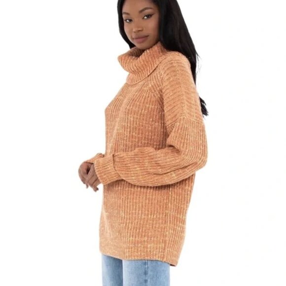 Free People Leo Oversized Cowl Neck Sweater in Petal Combo Sz. XS - Picture 3 of 5